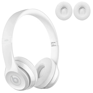 Beats Solo3, Solo 2 Wireless, On-Ear, White, Ecological Leather ( 1 Pair Ear Pads )